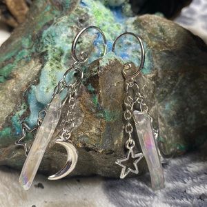 Celestial iridescent earrings
